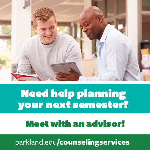 See your advisor for help planning your next semester!