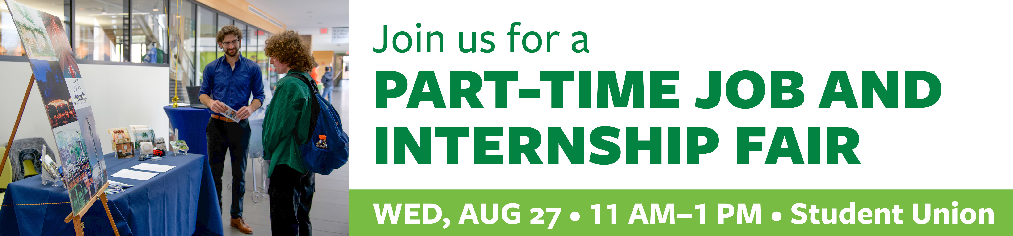 Job and Internship Fair August 27